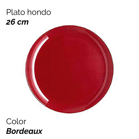 Plato Llano 26cm Bordeaux Ref. P1053 Arty Luminarc Unica