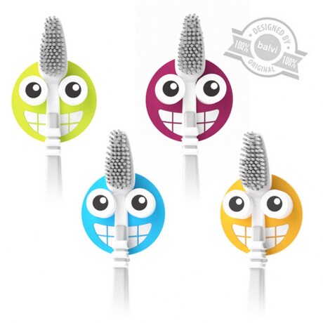 Soporte De Cepillo Dental Emoji Amarillo