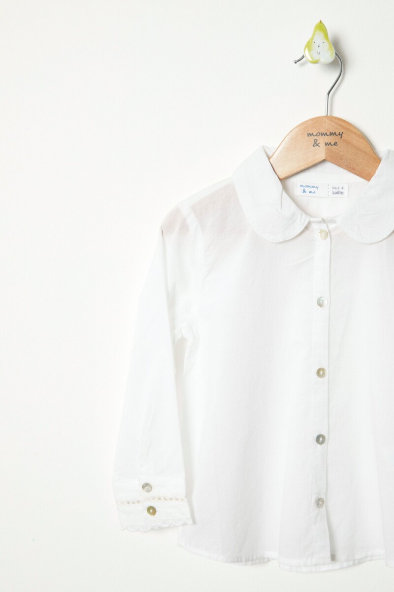 Camisa con puntilla - Niña blanco