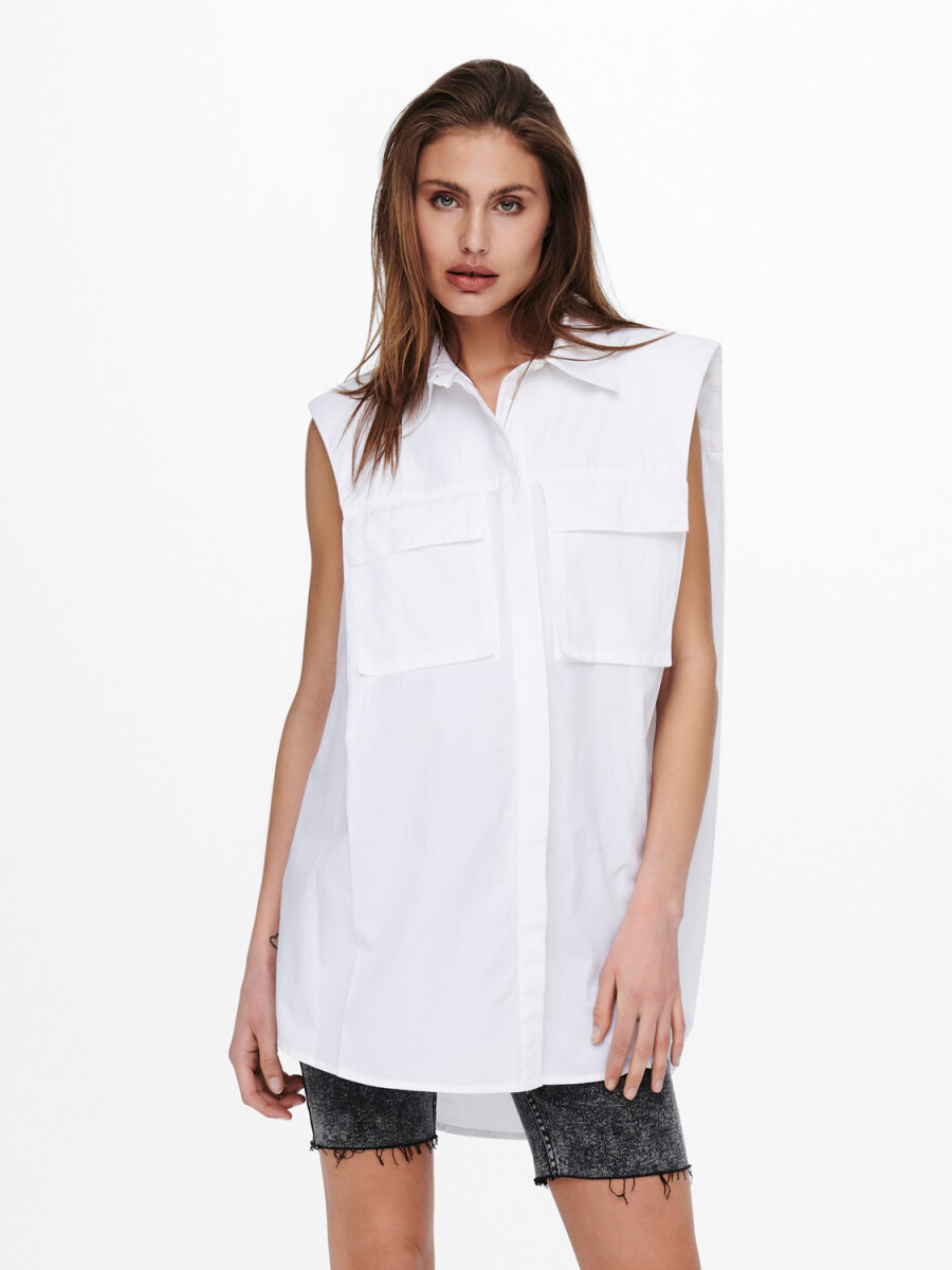 Camisa ashley sin mangas - White 