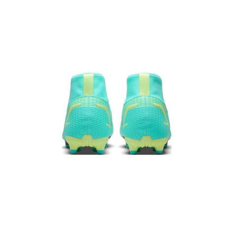 JR SUPERFLY 8 ACADEMY FG/MG WHITE/BLACK-MTLC SILVE Turquoise/Lime