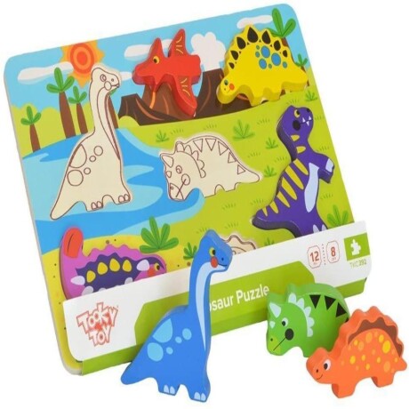 Puzzle Tooky Toy Dinosaurios en madera 001