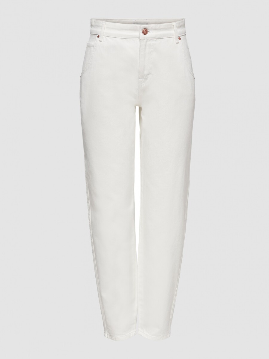 jean troy mom fit - White 