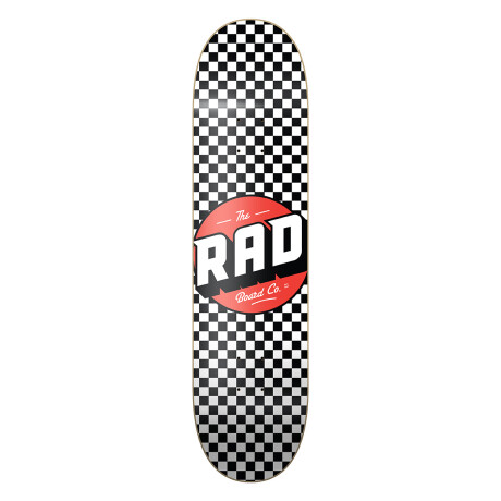 Deck Skate Rad 8.5" - Modelo Checker - Black / White (solo tabla) Deck Skate Rad 8.5" - Modelo Checker - Black / White (solo tabla)