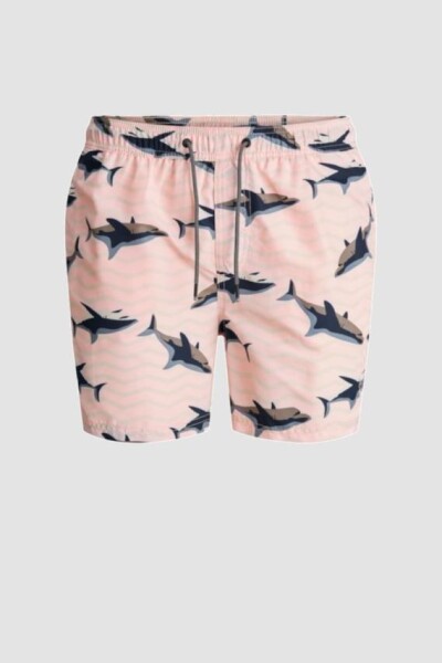 Shorts De Baño Estampado Pink Dogwood