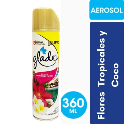 Desodorante de Ambiente Glade Aerosol Flores Tropicales y Coco 360 ML