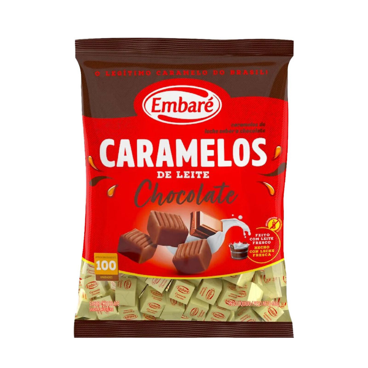 Caramelos de Leche EMBARÉ 660g 100u - Chocolate 