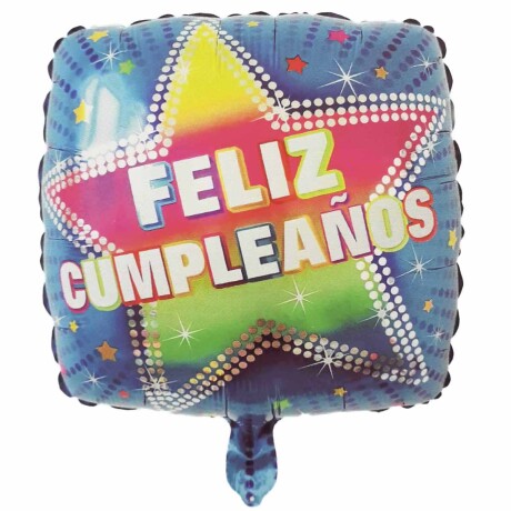 Globo metlizado helio- Feliz cumpleaños estrella colorida Globo metlizado helio- Feliz cumpleaños estrella colorida