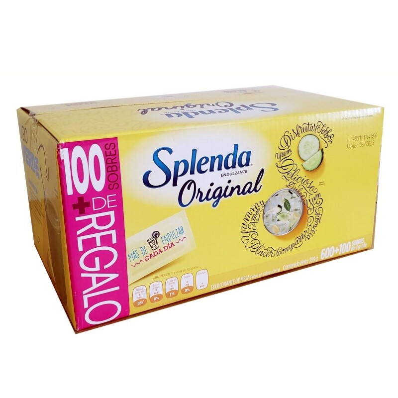 Endulzante Splenda Original Pack Ahorro X600 + X100 REGALO