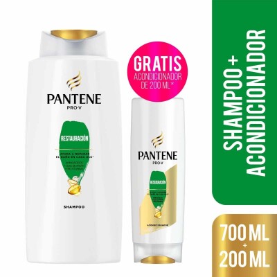 Shampoo Pantene Restauración 700 Ml. + Acondicionador 200 Ml. Shampoo Pantene Restauración 700 Ml. + Acondicionador 200 Ml.