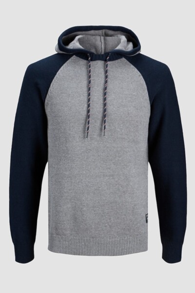 Sweater Con Capucha Grey Melange