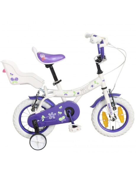 Bicicleta Baccio Mystic rodado 12 Blanco - Violeta