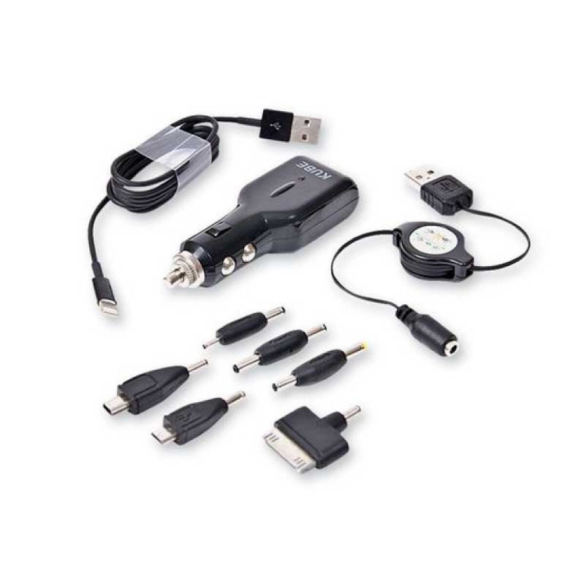 Multi Cargador Para Iphone3/4/4s,5g/5s/ 6g/6s, Micro Usb, Mini Usb Negro 
