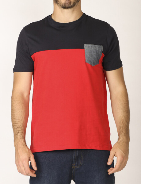 T-shirt Navigator Azul Osc/rojo