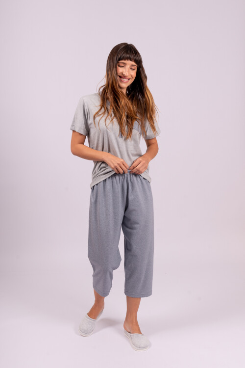 Pijama Manga Corta Capri Jeans