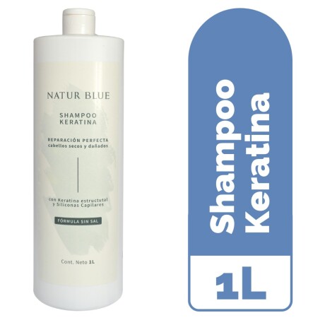 Shampoo Keratina sin sal NATUR BLUE 1 L