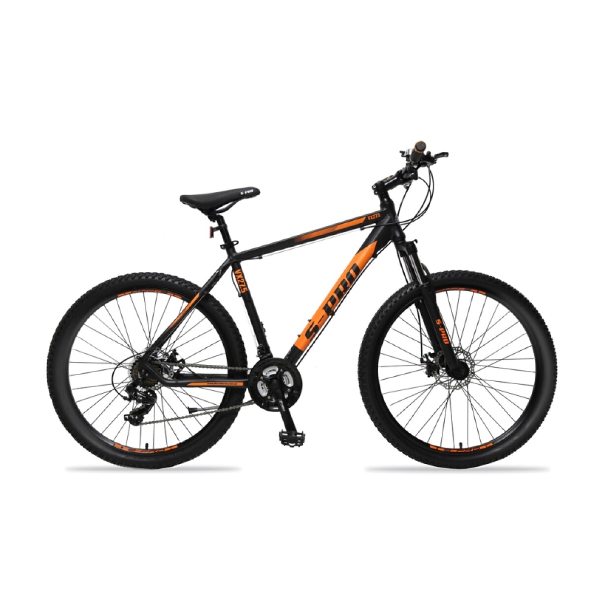 Bicicleta S-pro Mtb Vx R.27.5 - Negro Mate/naranja 