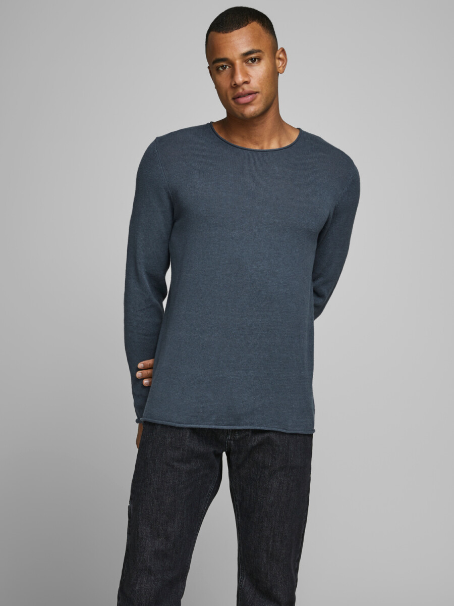 Sweater de punto - Dark Dusty Blue 