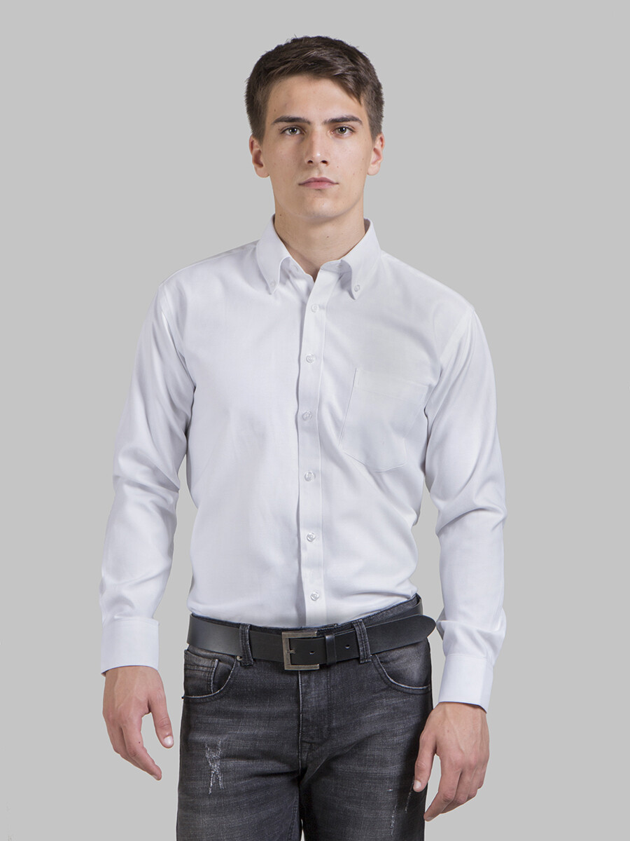 Camisa Clasica Oxford Generra M/L - Blanco 