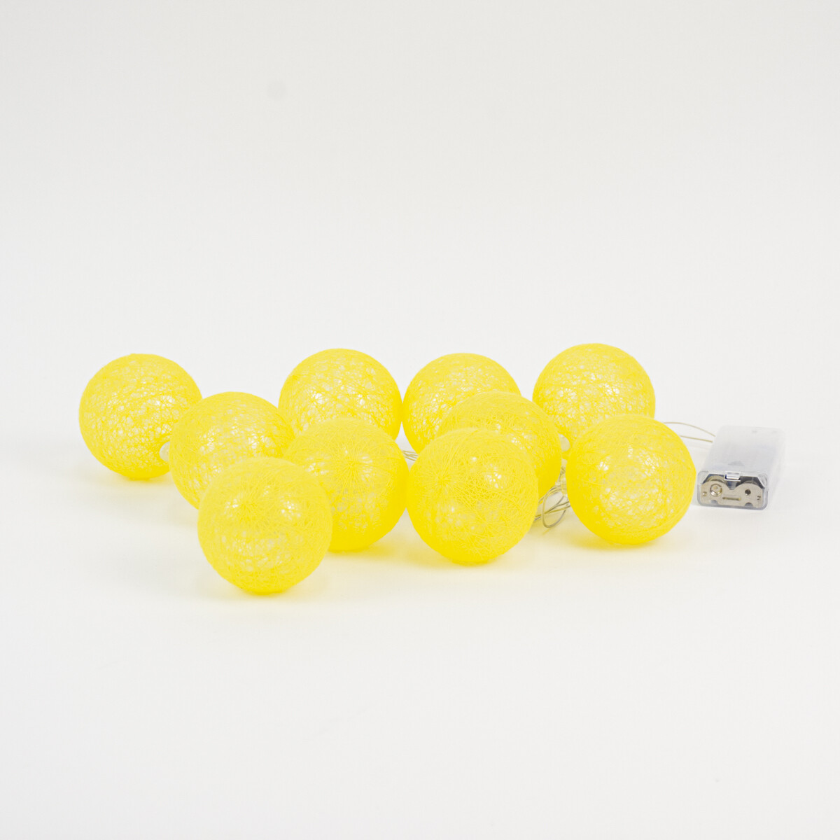 Guirnalda Guía Bolas Esferas De Hilo Luces Led - Amarillo 