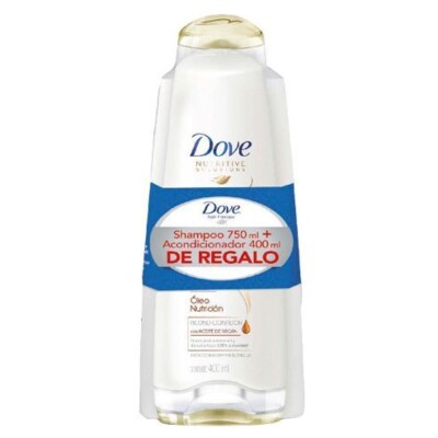 Shampoo Dove Óleo Nutrición Pack Ahorro 750ML + AC 400ML