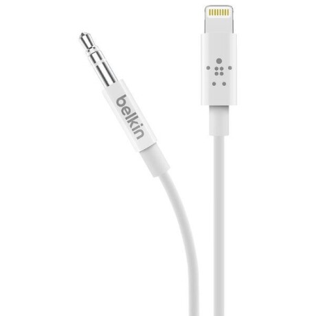 CABLE AUXILIAR LIGHTNING A 3.5MM 0.9M BELKIN BLANCO