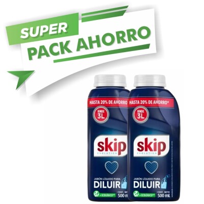 Jabón Líquido Skip para Diluir Pack Ahorro X2 500 ML