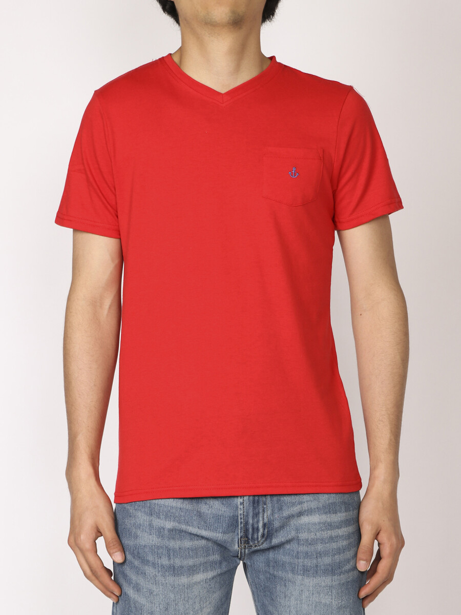 Remera T-shirt C/ Bolsillo Navigator - Rojo 