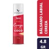 Bálsamo Labial Hidratante Vogue Kiss Cereza con Aceite de Coco 4.8 GR