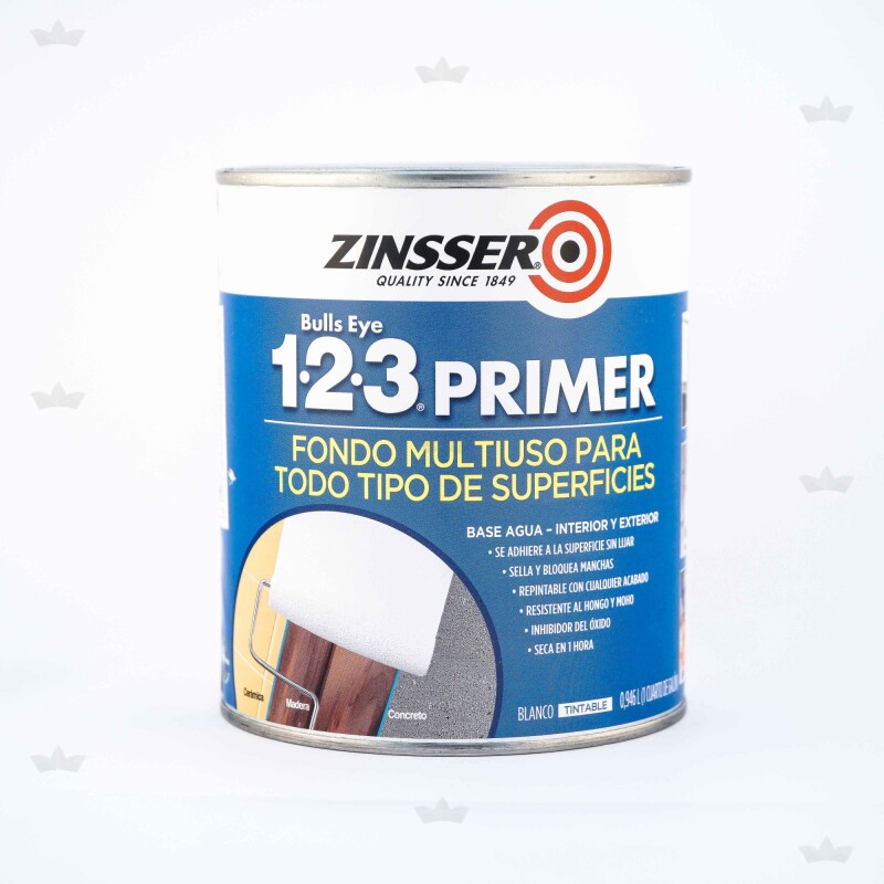 ZINSSER PRIMER 1-2-3 B-AGUA INTERIOR-EXTERIOR- 0.946LTS ZINSSER PRIMER 1-2-3 B-AGUA INTERIOR-EXTERIOR- 0.946LTS