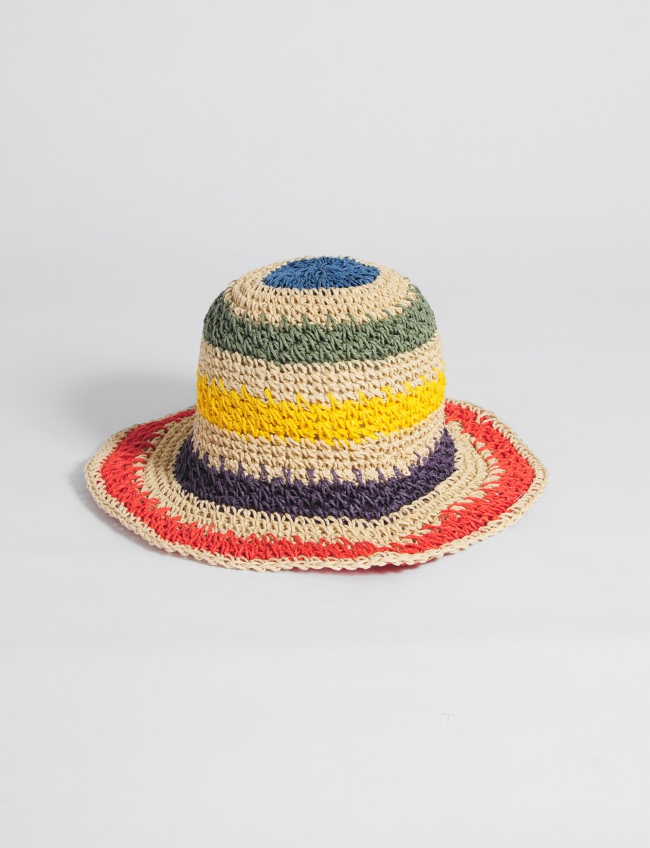 Sombrero papiro multicolor - multicolor 