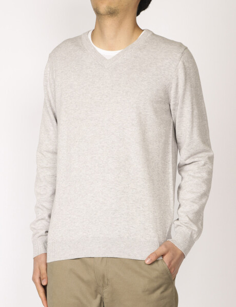 Sweater Harrington Label Gris Medio