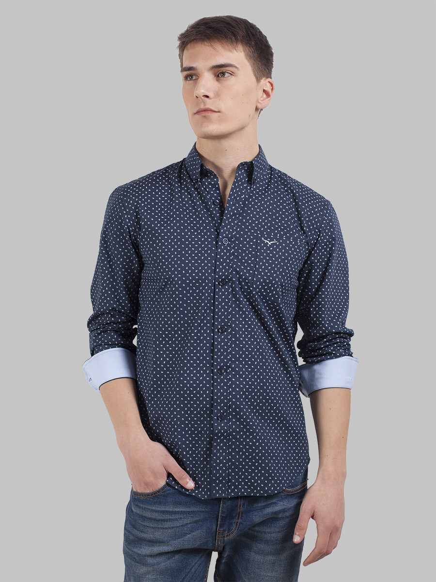 Camisa Pail Slim Design - Variante 7/Marino 