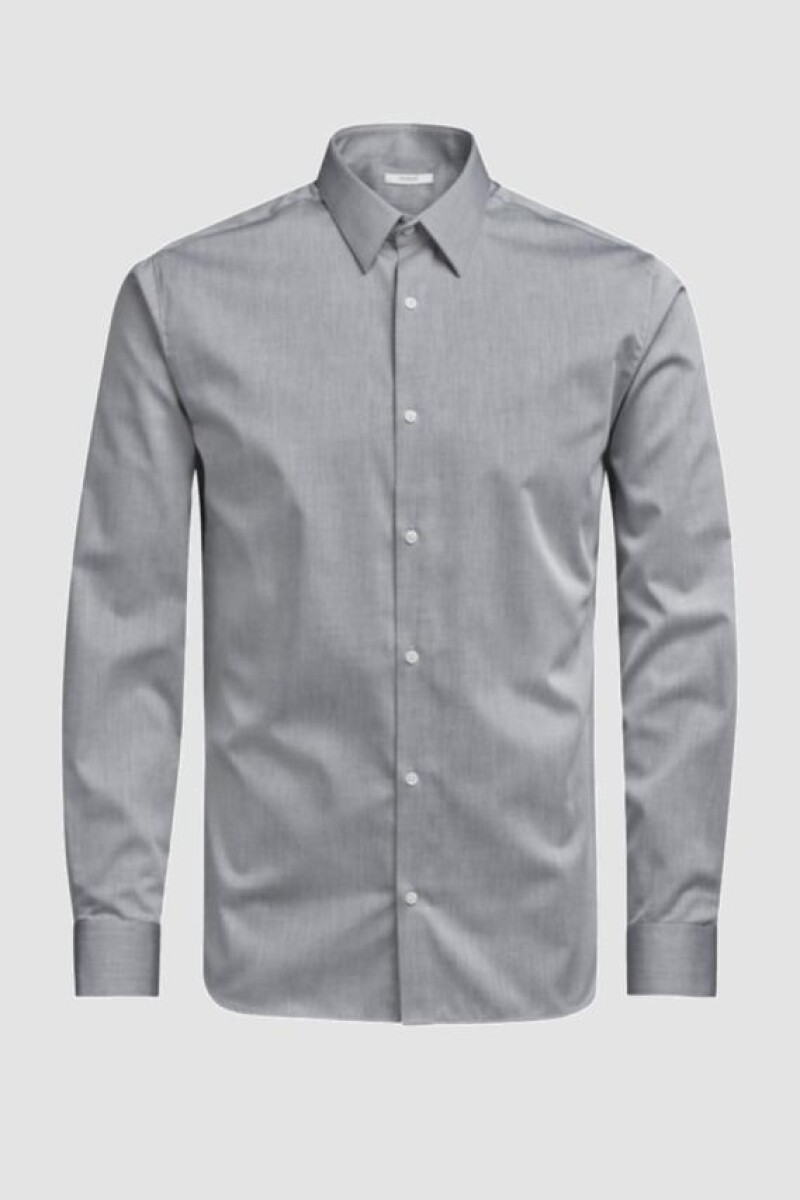 Camisa Sin Necesidad De Planchado Slim Fit Grey Melange