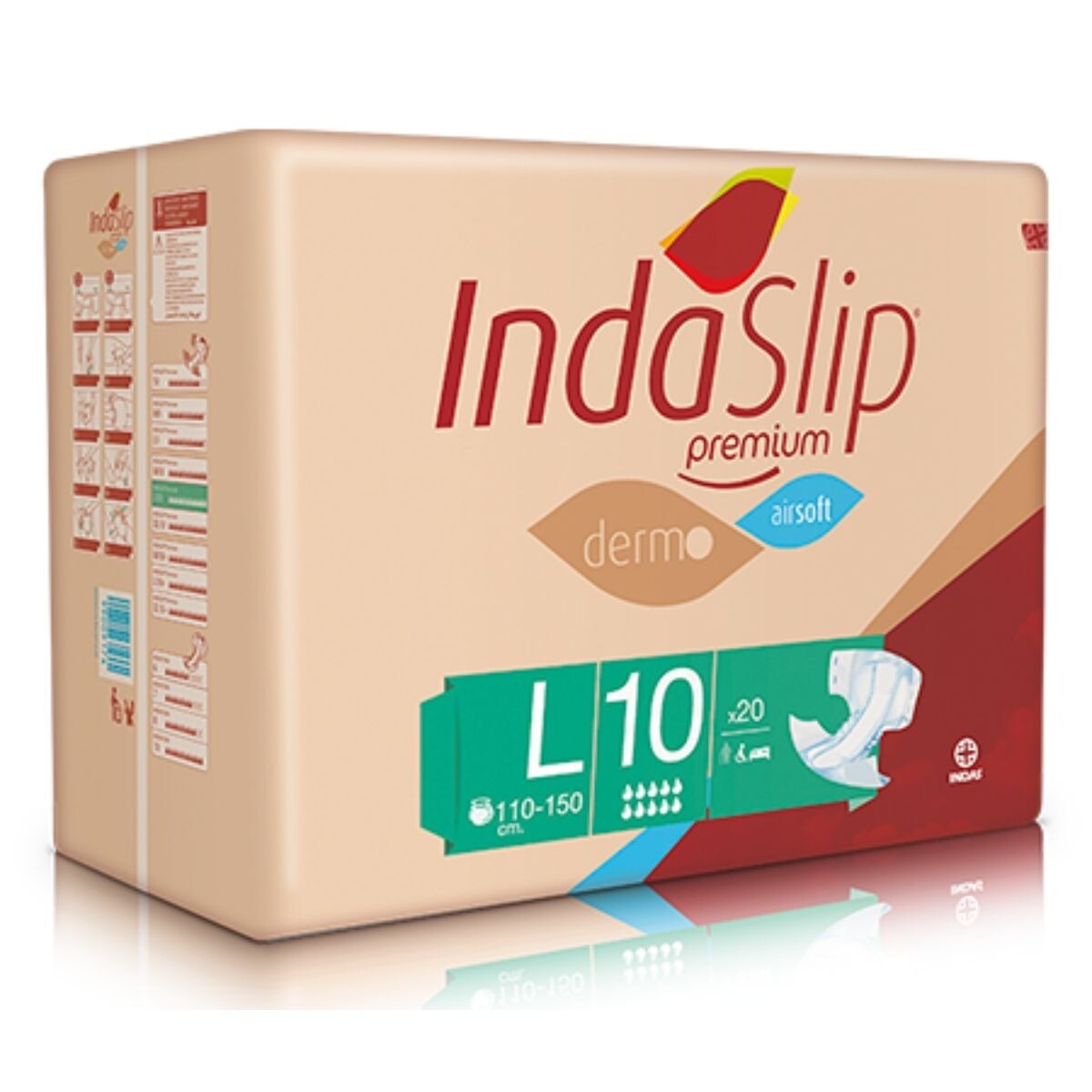 Pañales de Adulto Indaslip Premium Plus - L10 X20 