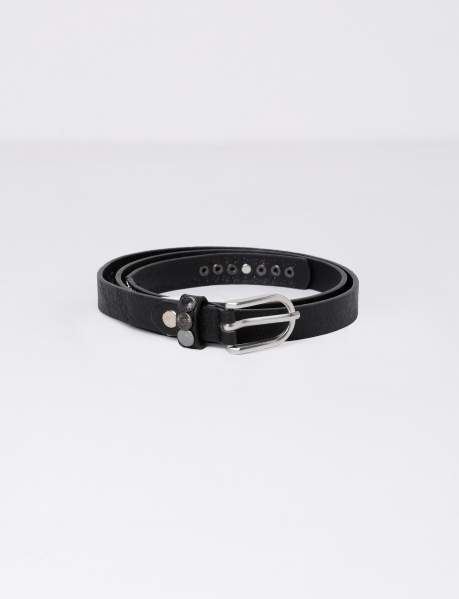 Cinturon con detalles metalicos - negro 