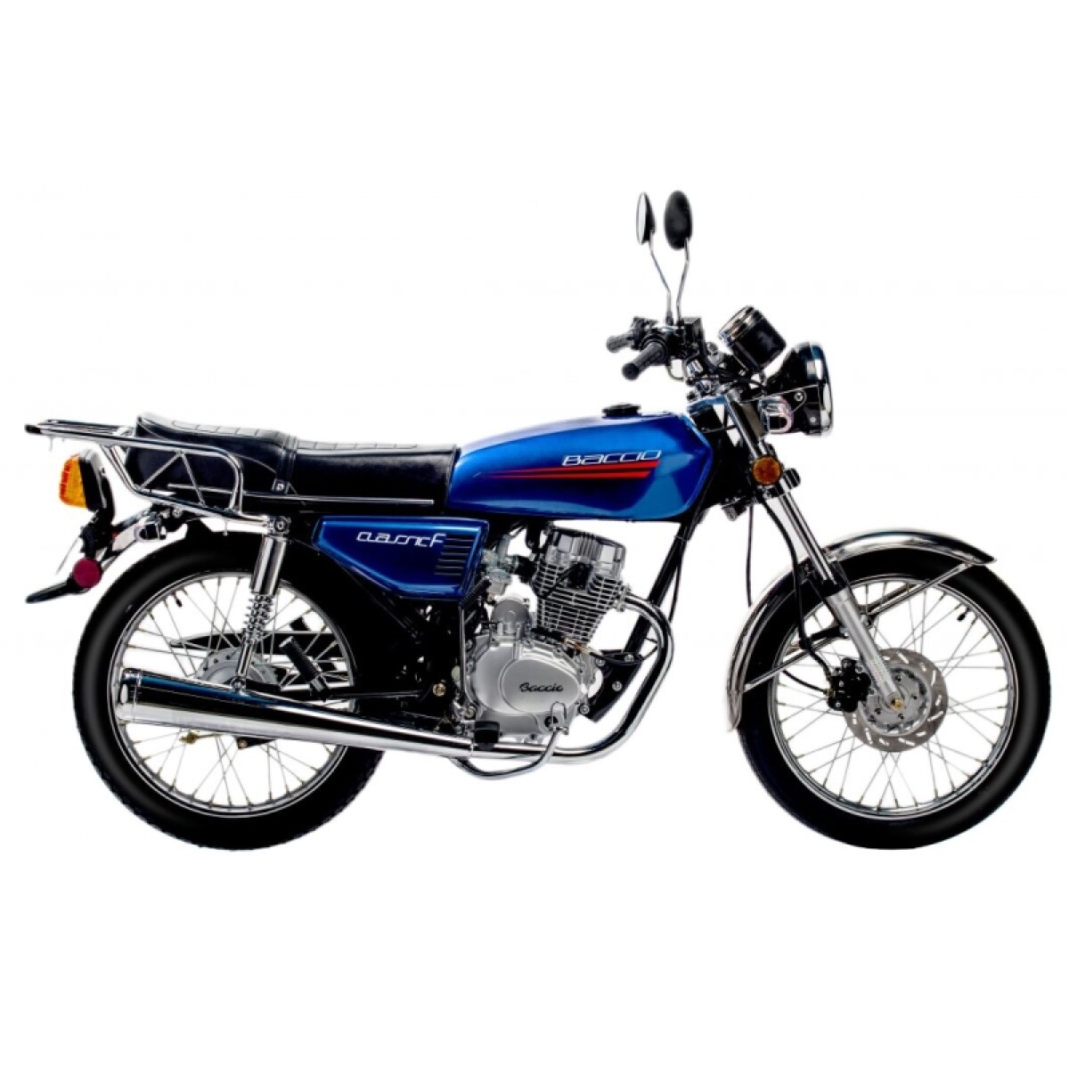 Moto Baccio Calle Classic 125cc Freno Disco / Rueda Rayos - Azul 