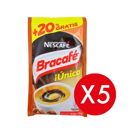 Pack Oferta 5 Sobres de Café Nescafe Bracafe 60 Grs 001
