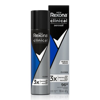 Desodorante Rexona Aerosol Men Clinical Clean 110 ML Desodorante Rexona Aerosol Men Clinical Clean 110 ML
