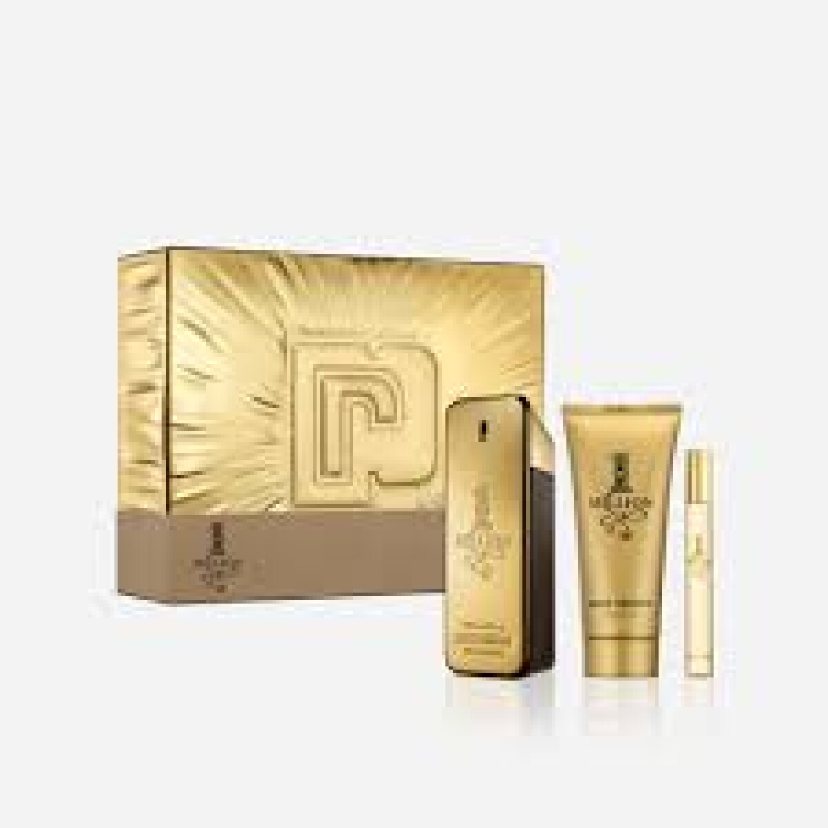 Perfume para Hombre Paco Rabanne 1 Million Kit EDT 50ml + Travel Spray 10ml+Shower gel 100ml 