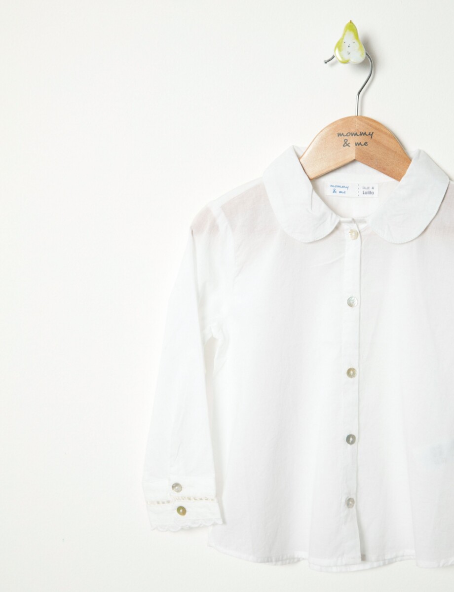 Camisa con puntilla - Niña - blanco 