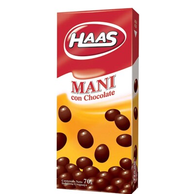 Maní Con Chocolate Haas 70 Grs. Maní Con Chocolate Haas 70 Grs.