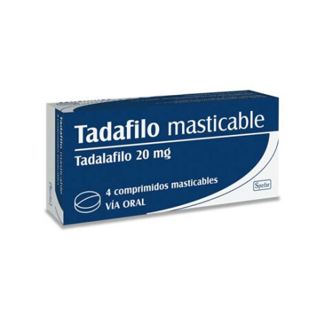 TADAFILO 20 X4 COMPRIMIDOS MASTICABLES TADAFILO 20 X4 COMPRIMIDOS MASTICABLES