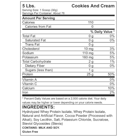 Dymatize ISO 100 5lb Cookies & Cream