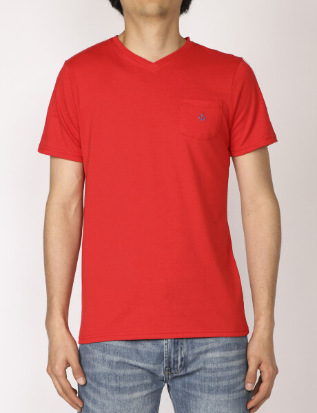 Remera T-shirt C/ Bolsillo Navigator Rojo