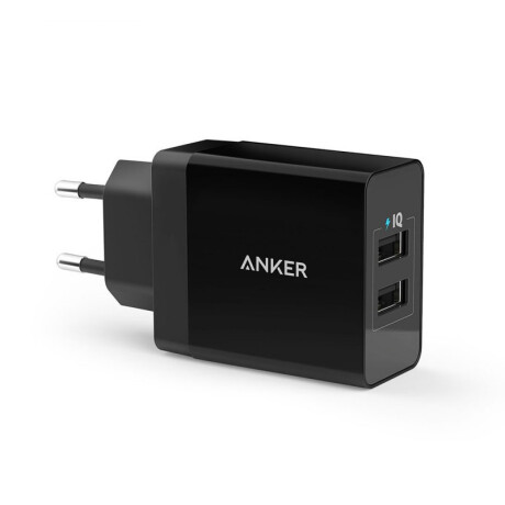 ANKER CARGADOR DE PARED 24W 2-PORT USB BLACK