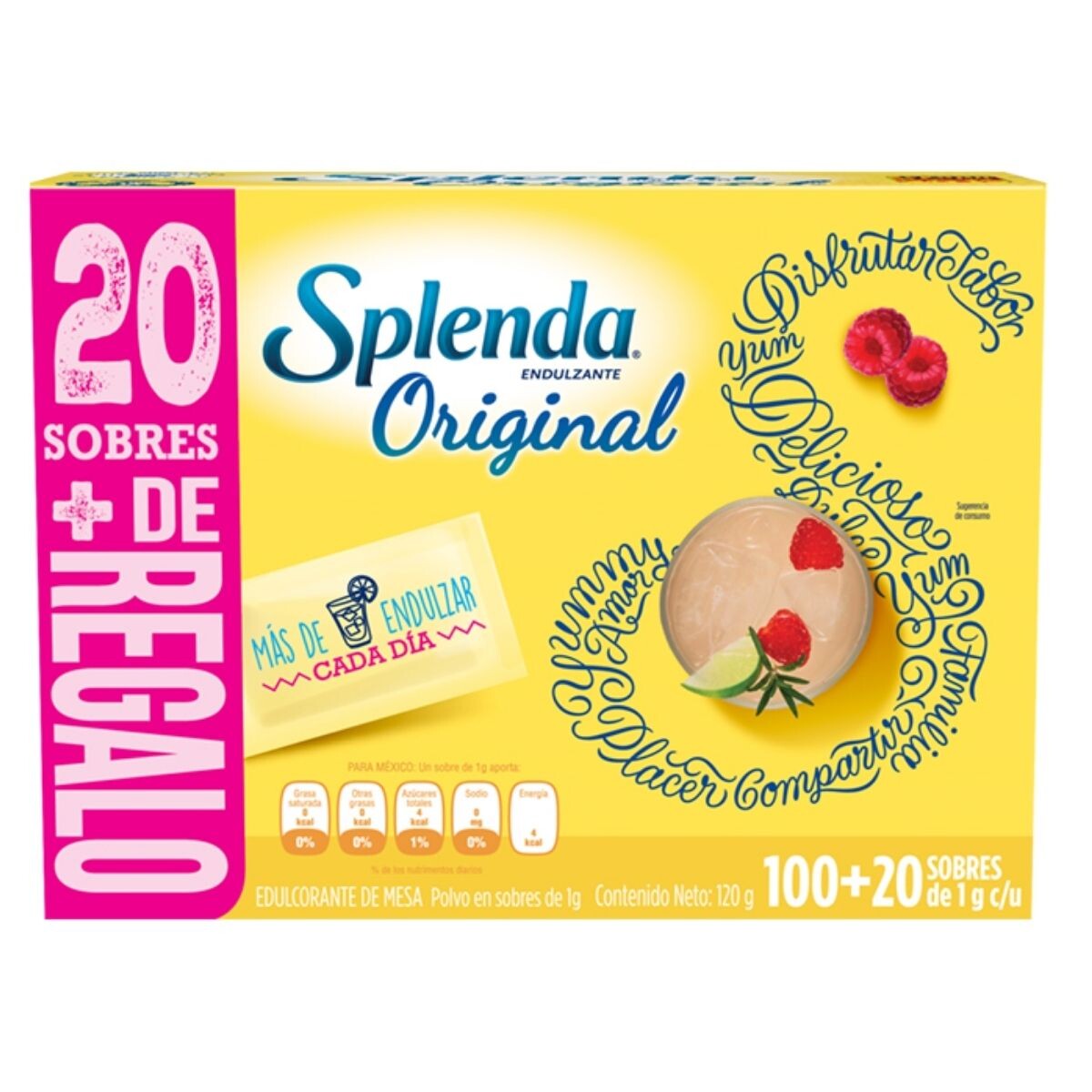 Endulzante Splenda Original - Pack Ahorro X100 + X20 REGALO 