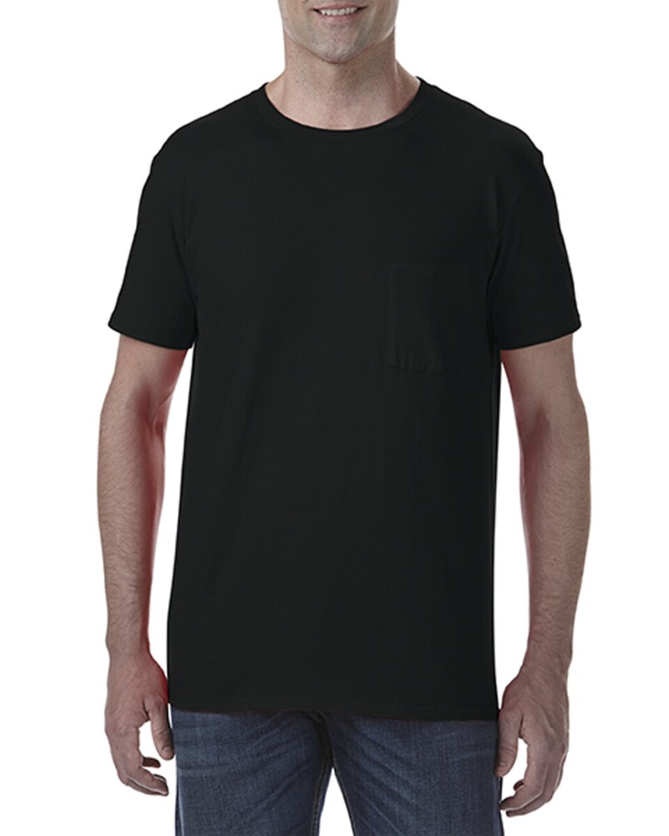 Camiseta Básica Con Bolsillo - Negro 