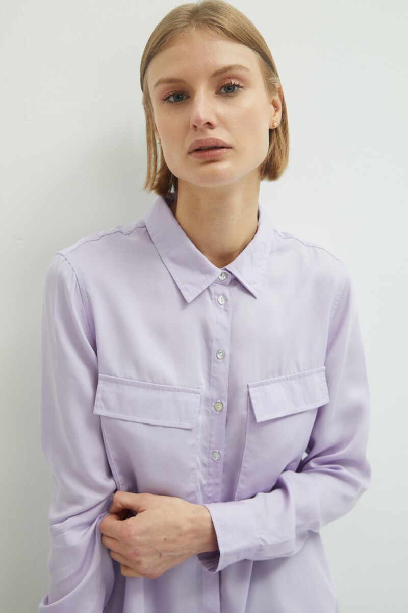 Camisa de lyocell lila
