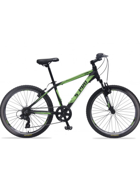 Bicicleta montaña S-PRO VX rodado 24 Shimano 7 cambios Verde/Negro